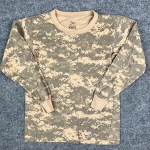 Rothco Camo Long Sleeve‎ Shirt Kids Size L Desert Digital Military Tactical